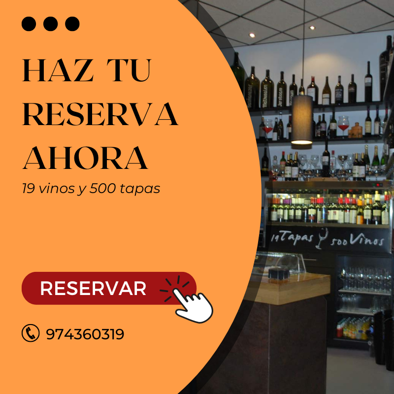 Reservar en 19 tapas y 500 vinos